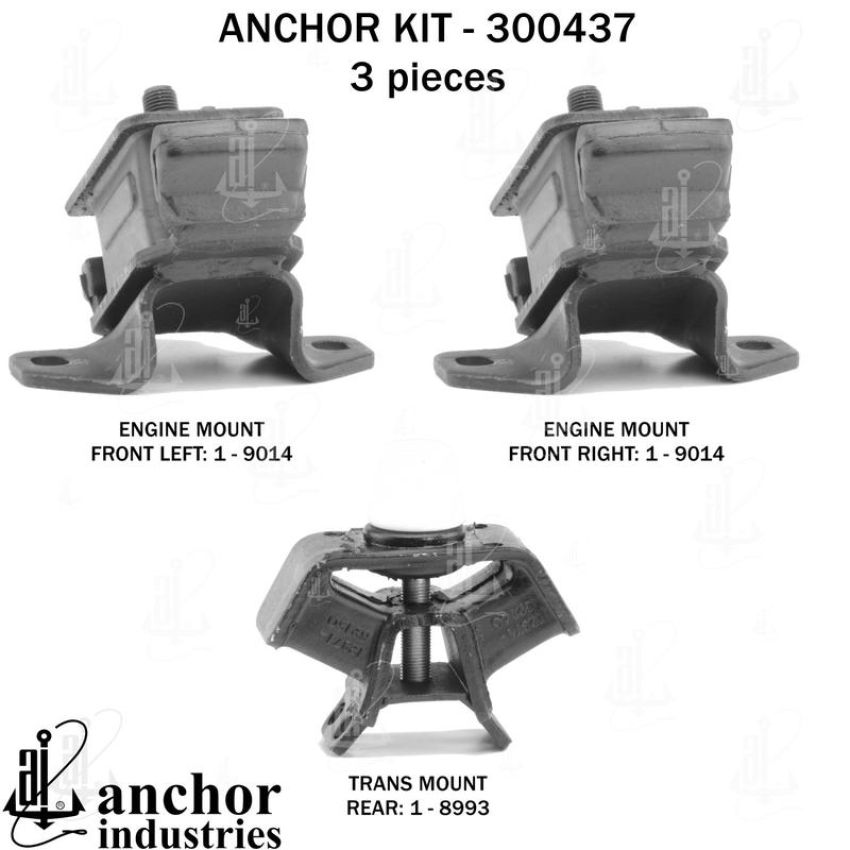 ANCHOR MOUNTS 300437 ENGINE MNT KIT