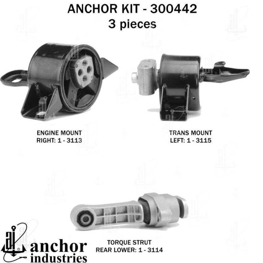 ANCHOR MOUNTS 300442 ENGINE MNT KIT