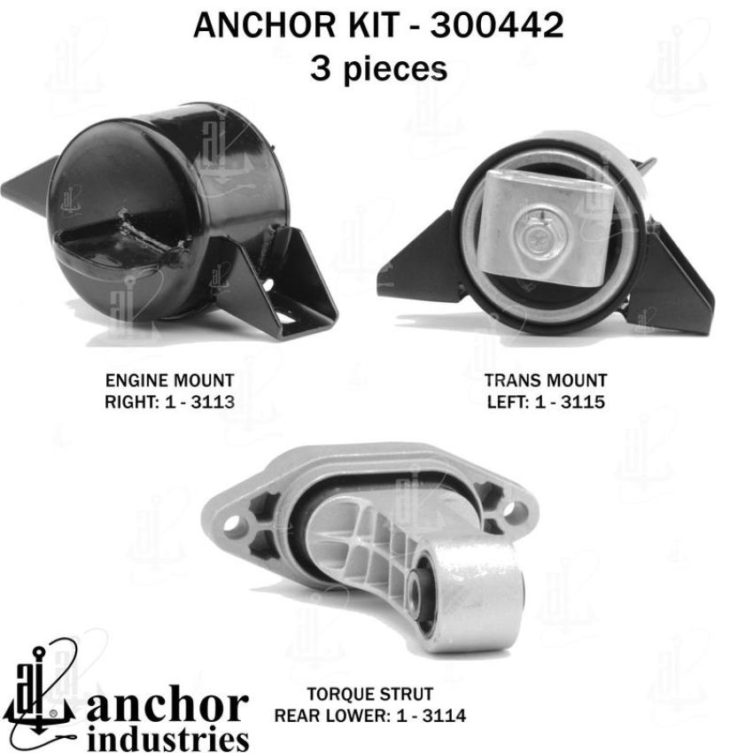 ANCHOR MOUNTS 300442 ENGINE MNT KIT