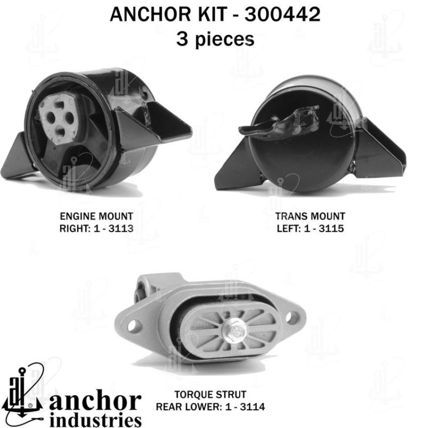 ANCHOR MOUNTS 300442 ENGINE MNT KIT