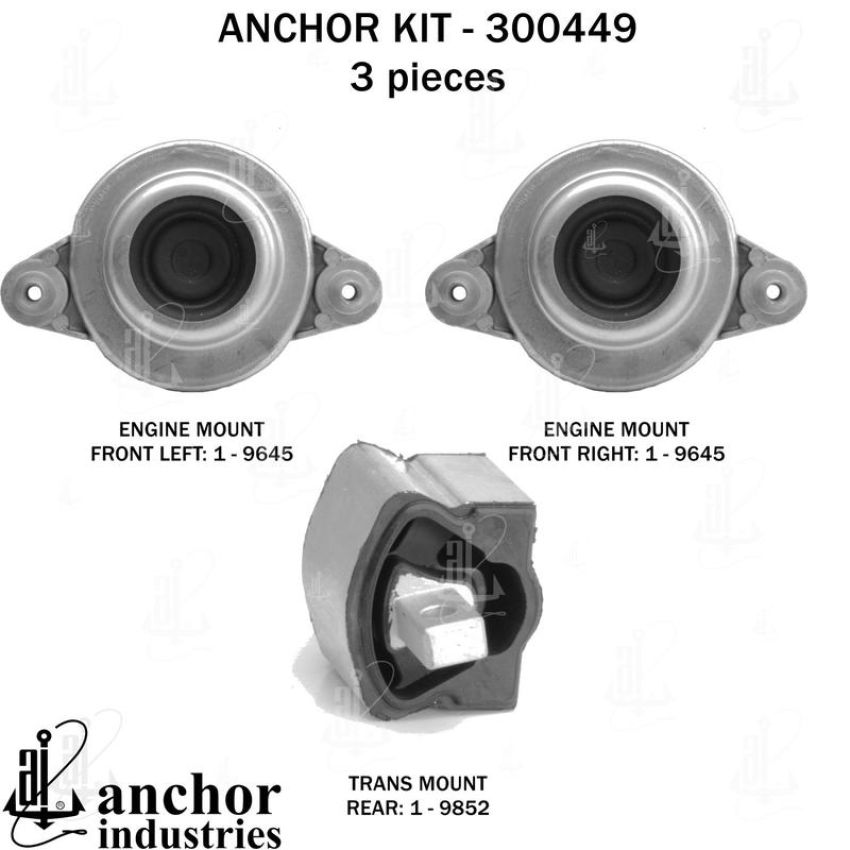 ANCHOR MOUNTS 300449 ENGINE MNT KIT