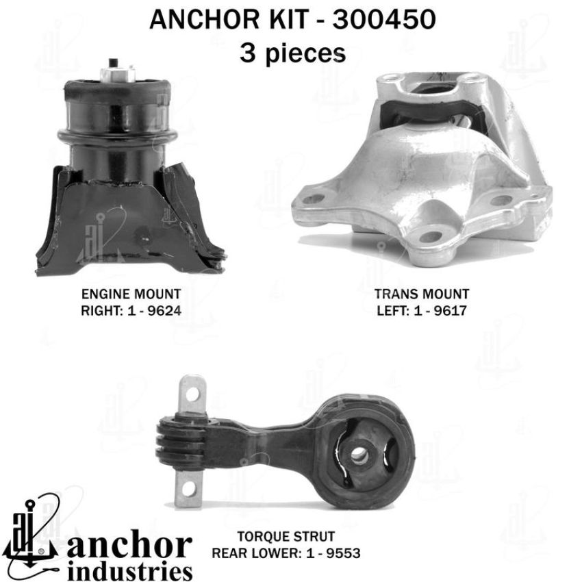 ANCHOR MOUNTS 300450 ENGINE MNT KIT
