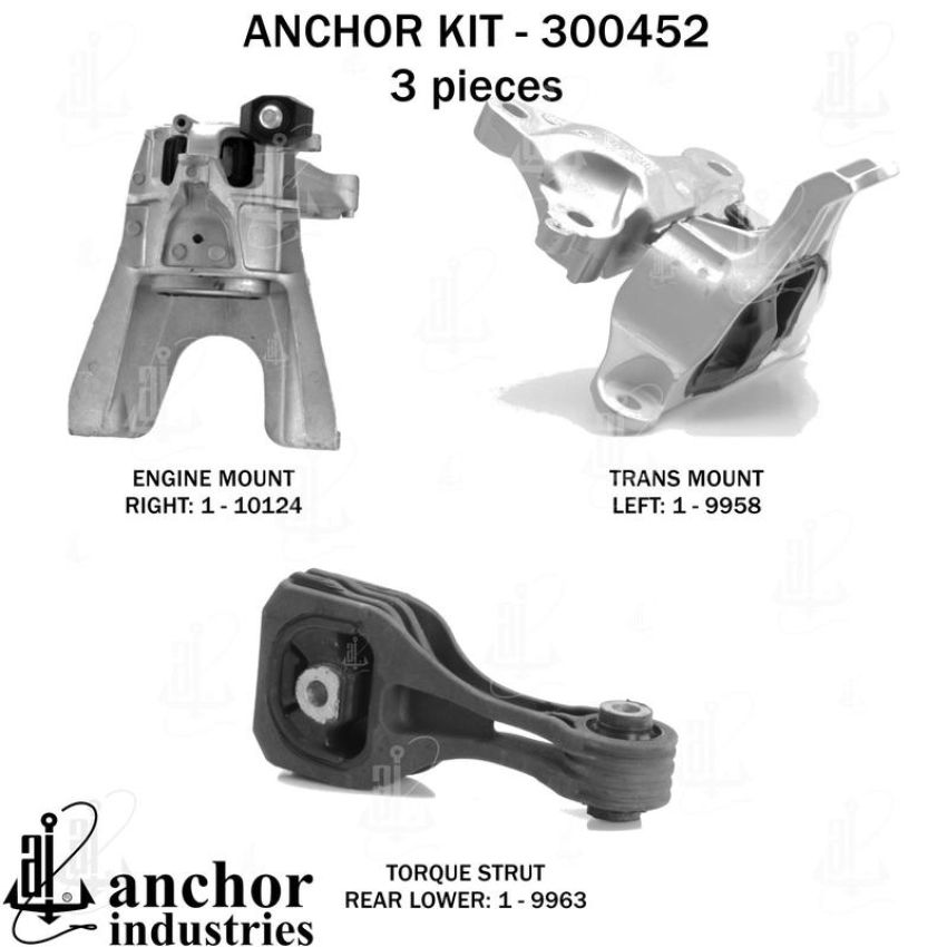 ANCHOR MOUNTS 300452 ENGINE MNT KIT