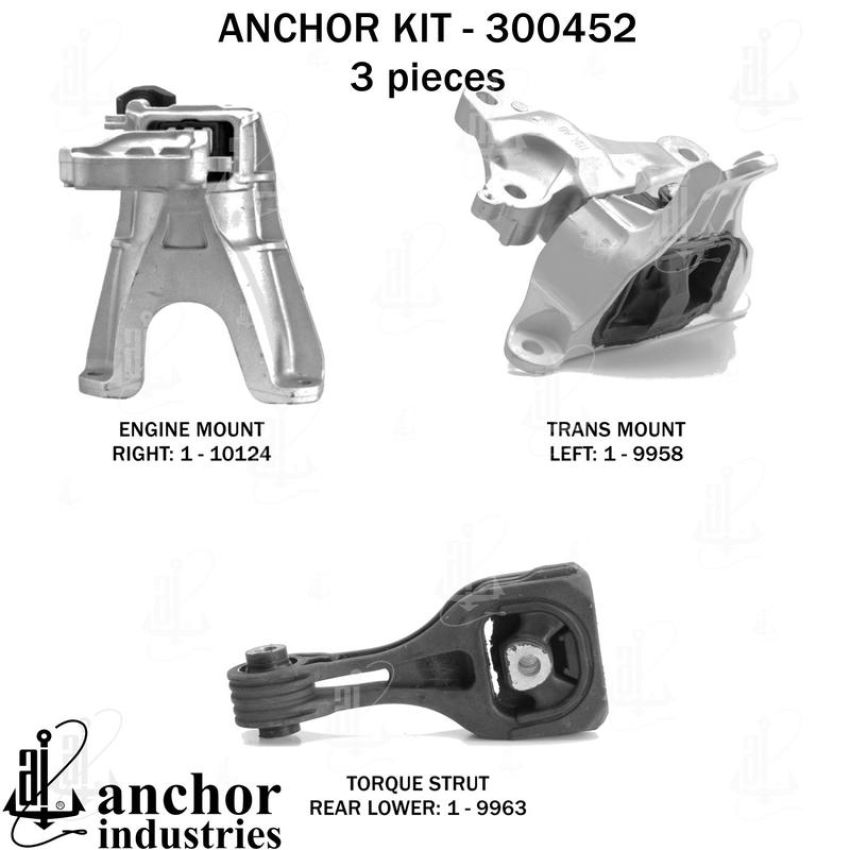 ANCHOR MOUNTS 300452 ENGINE MNT KIT