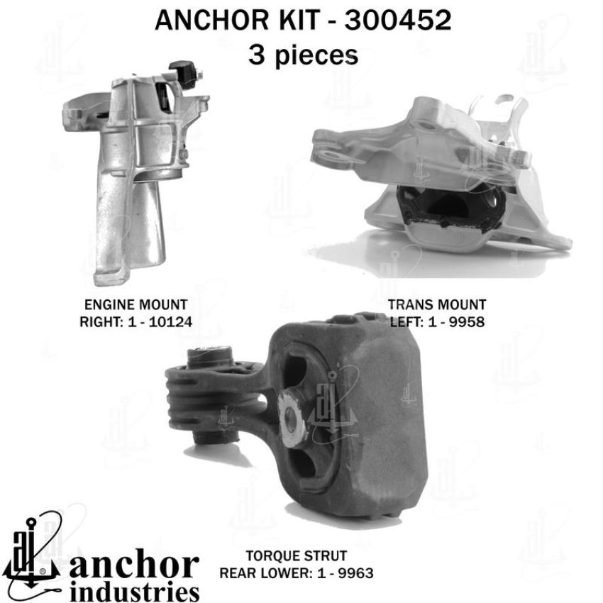 ANCHOR MOUNTS 300452 ENGINE MNT KIT