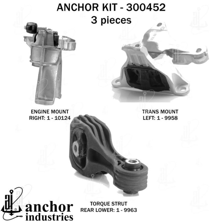 ANCHOR MOUNTS 300452 ENGINE MNT KIT