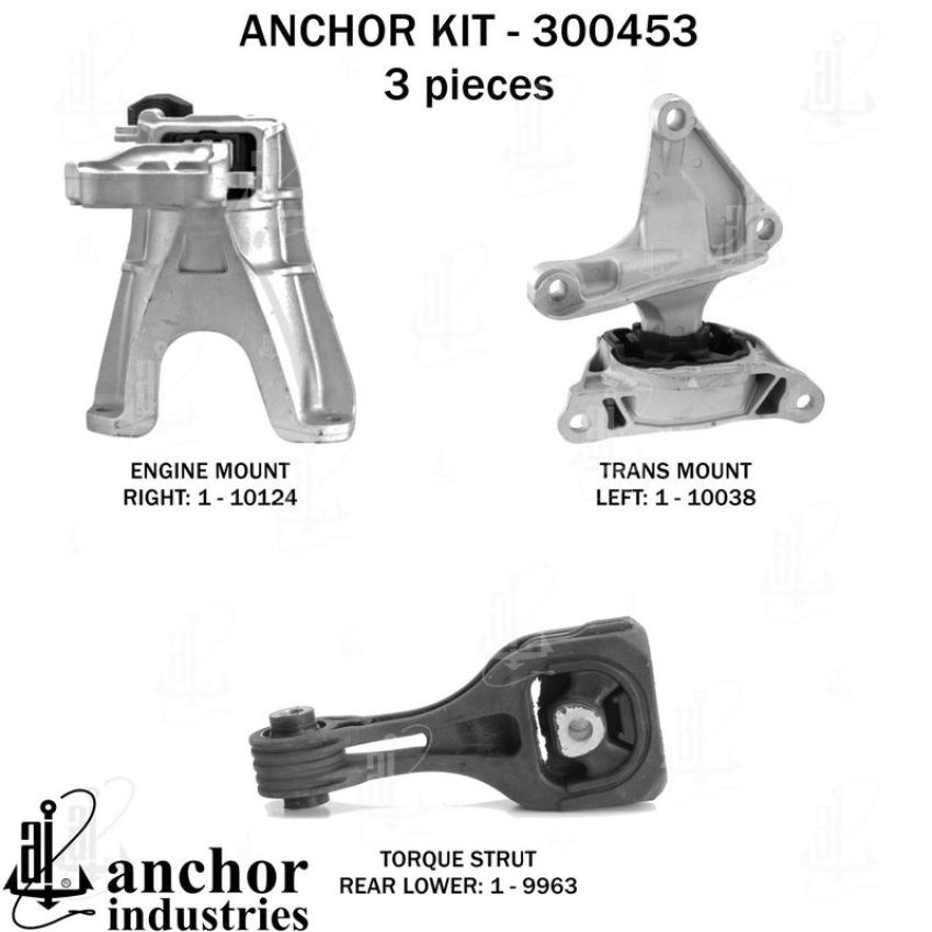 ANCHOR MOUNTS 300453 ENGINE MNT KIT
