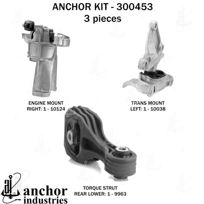 ANCHOR MOUNTS 300453 ENGINE MNT KIT