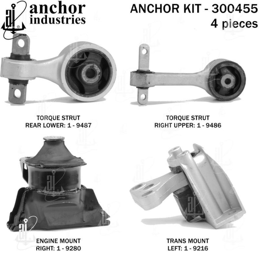 ANCHOR MOUNTS 300455 ENGINE MNT KIT