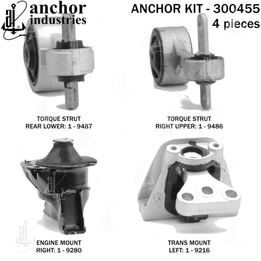 ANCHOR MOUNTS 300455 ENGINE MNT KIT