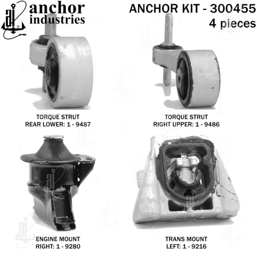 ANCHOR MOUNTS 300455 ENGINE MNT KIT