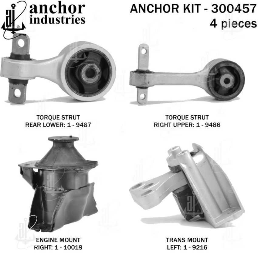 ANCHOR MOUNTS 300457 ENGINE MNT KIT