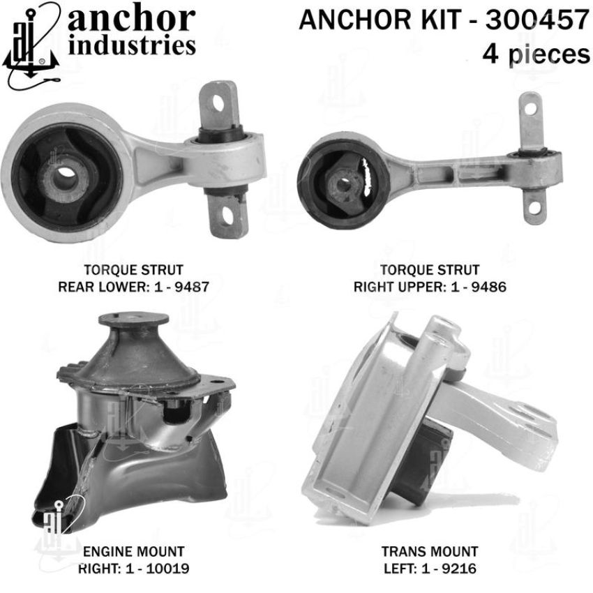ANCHOR MOUNTS 300457 ENGINE MNT KIT