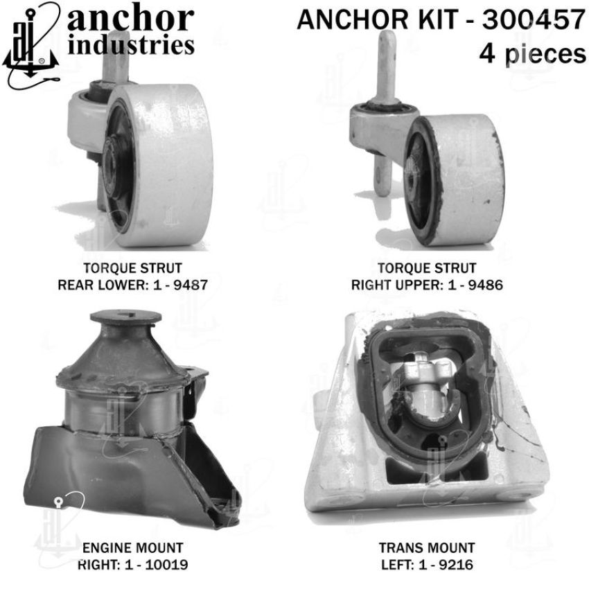 ANCHOR MOUNTS 300457 ENGINE MNT KIT