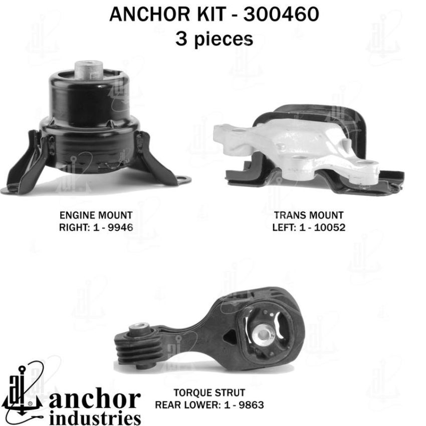 ANCHOR MOUNTS 300460 ENGINE MNT KIT