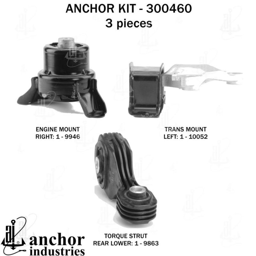 ANCHOR MOUNTS 300460 ENGINE MNT KIT
