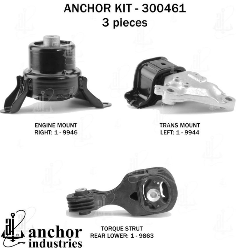 ANCHOR MOUNTS 300461 ENGINE MNT KIT