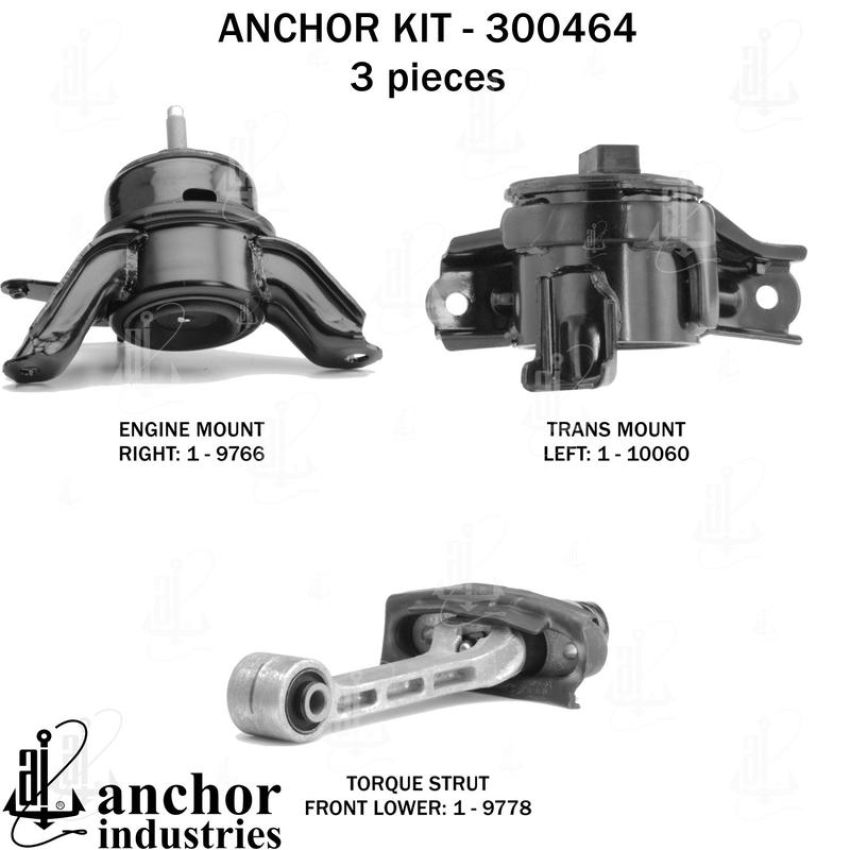 ANCHOR MOUNTS 300464 ENGINE MNT KIT