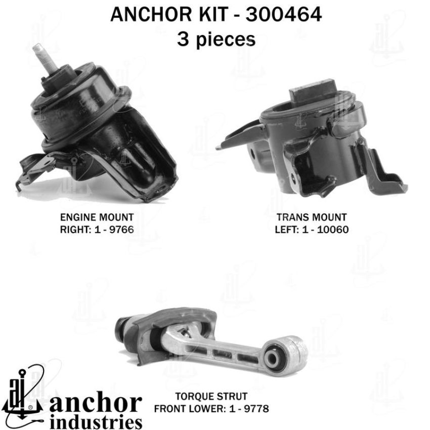 ANCHOR MOUNTS 300464 ENGINE MNT KIT