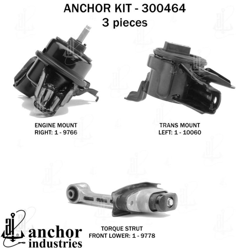 ANCHOR MOUNTS 300464 ENGINE MNT KIT