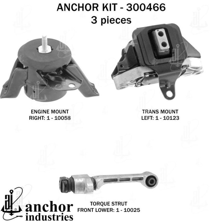 ANCHOR MOUNTS 300466 ENGINE MNT KIT