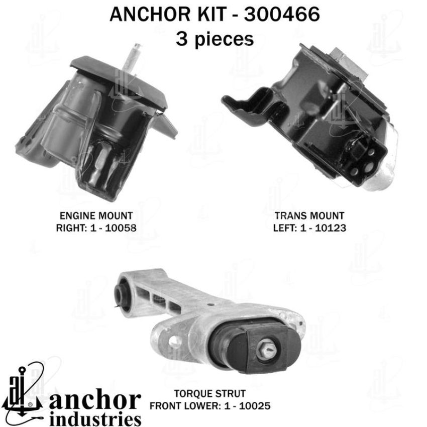 ANCHOR MOUNTS 300466 ENGINE MNT KIT