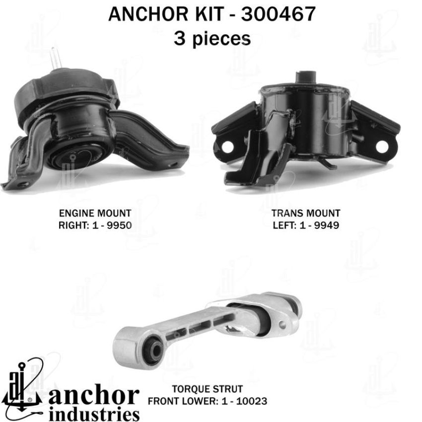 ANCHOR MOUNTS 300467 ENGINE MNT KIT