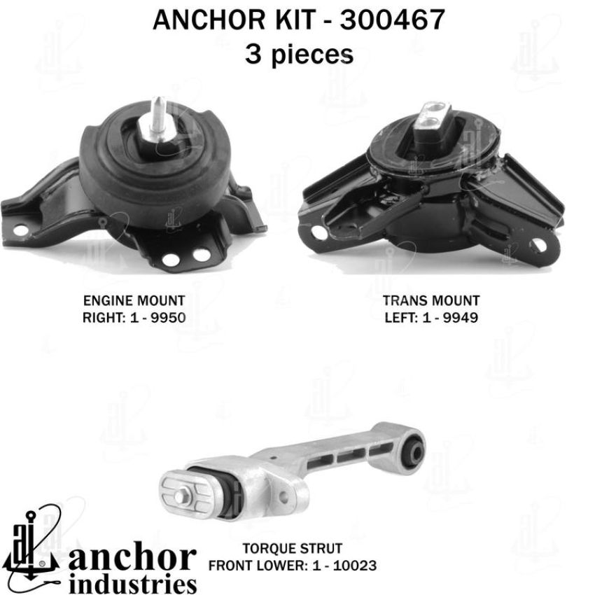 ANCHOR MOUNTS 300467 ENGINE MNT KIT
