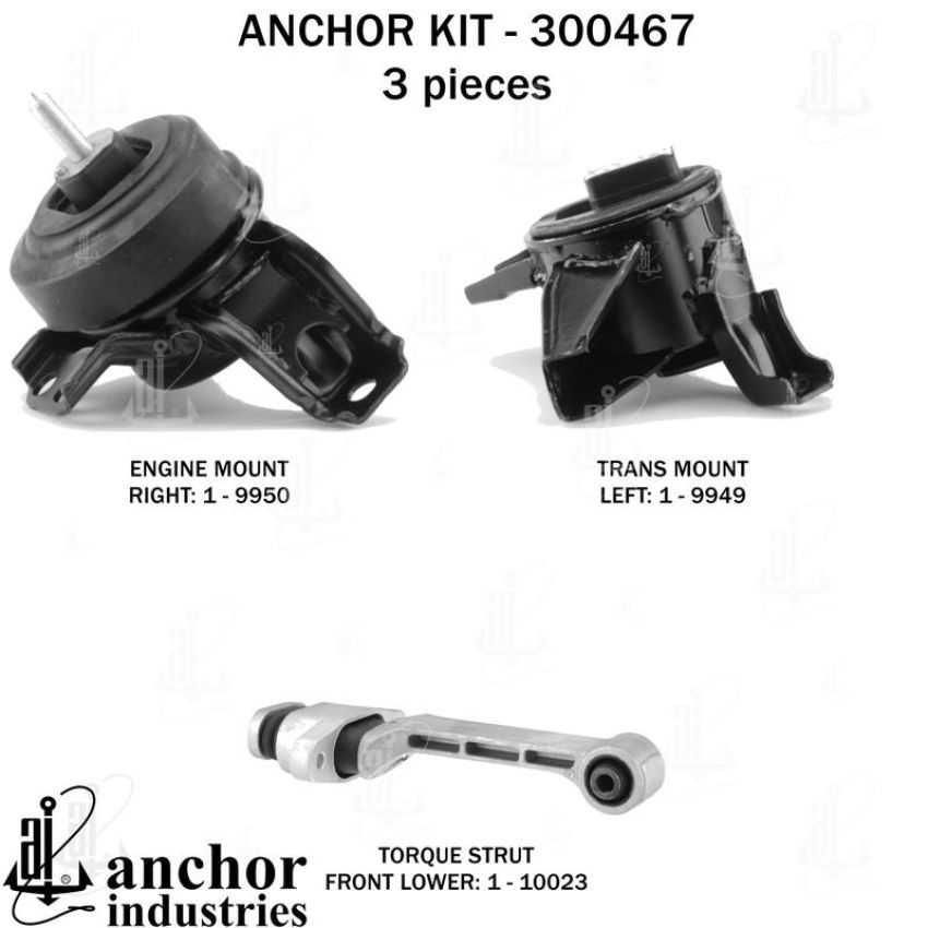 ANCHOR MOUNTS 300467 ENGINE MNT KIT