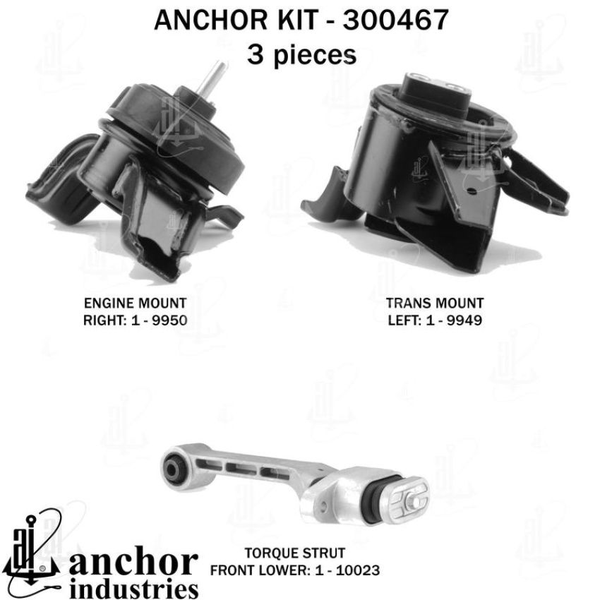 ANCHOR MOUNTS 300467 ENGINE MNT KIT