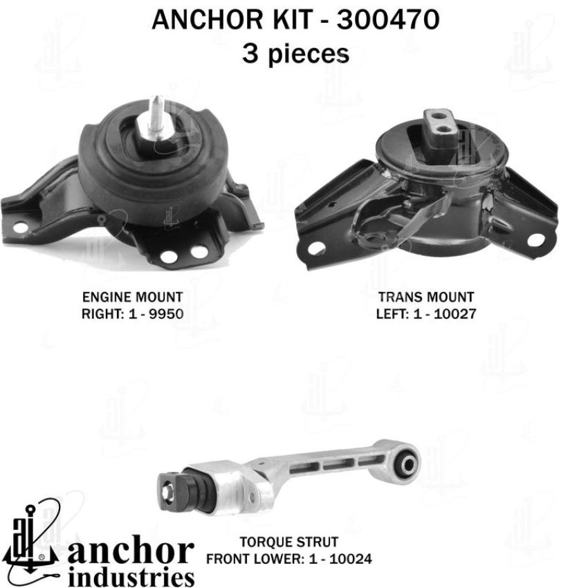 ANCHOR MOUNTS 300470 ENGINE MNT KIT