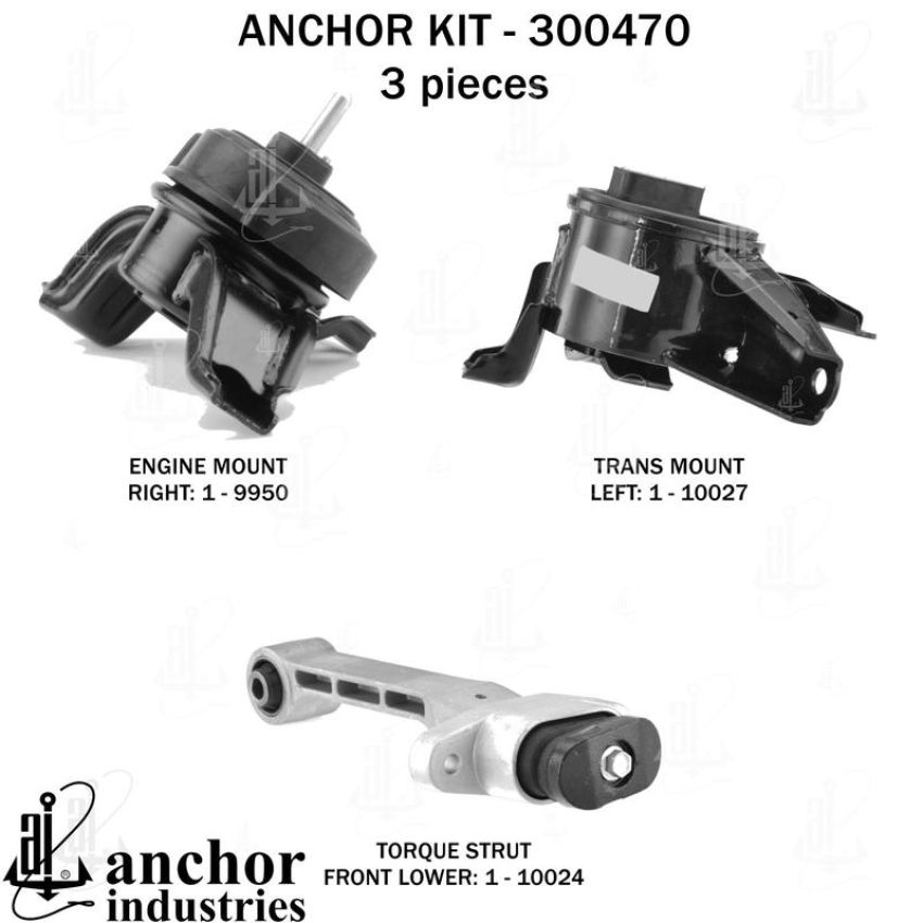 ANCHOR MOUNTS 300470 ENGINE MNT KIT