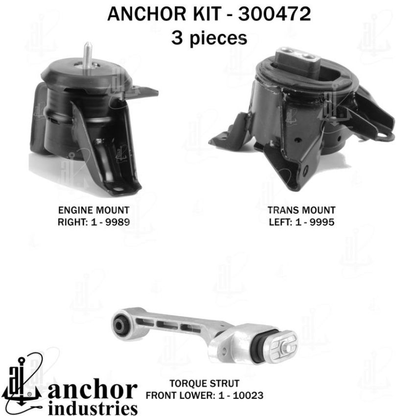ANCHOR MOUNTS 300472 ENGINE MNT KIT