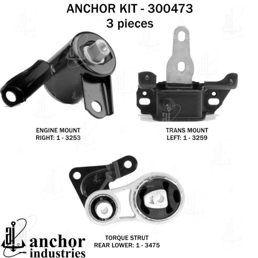 ANCHOR MOUNTS 300473 ENGINE MNT KIT