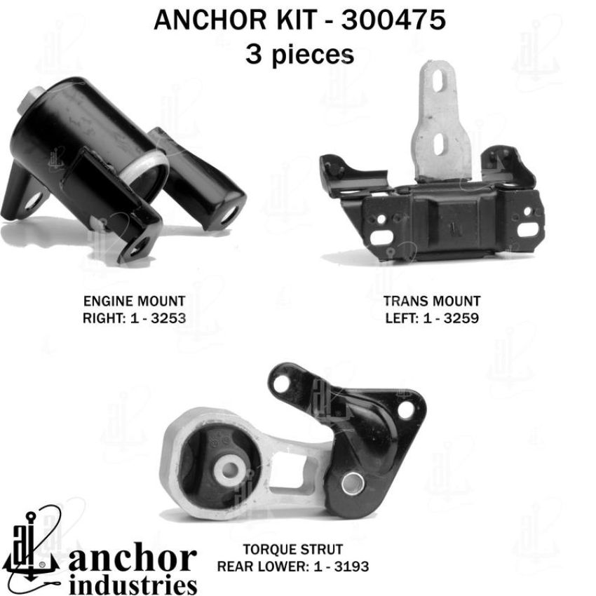ANCHOR MOUNTS 300475 ENGINE MNT KIT