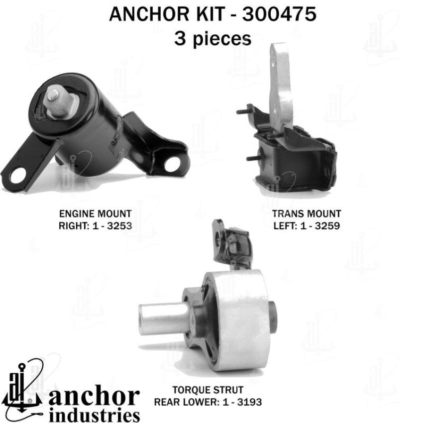 ANCHOR MOUNTS 300475 ENGINE MNT KIT