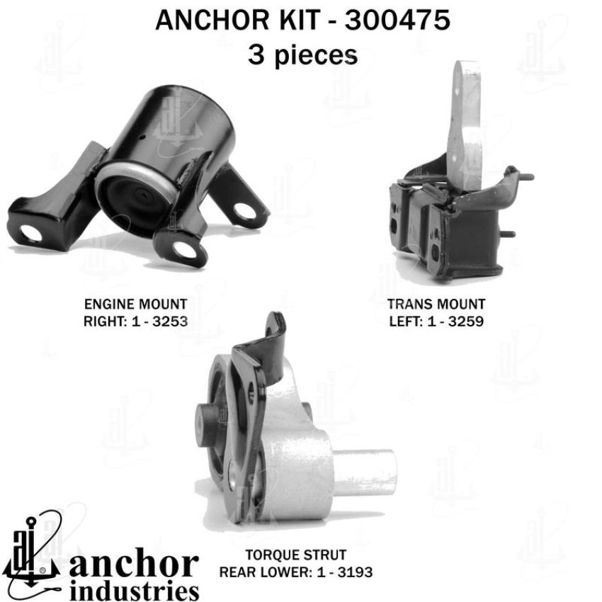 ANCHOR MOUNTS 300475 ENGINE MNT KIT