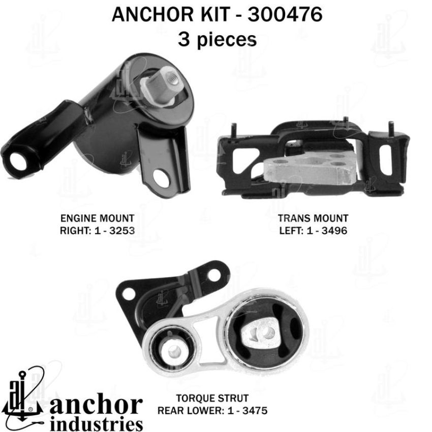ANCHOR MOUNTS 300476 ENGINE MNT KIT