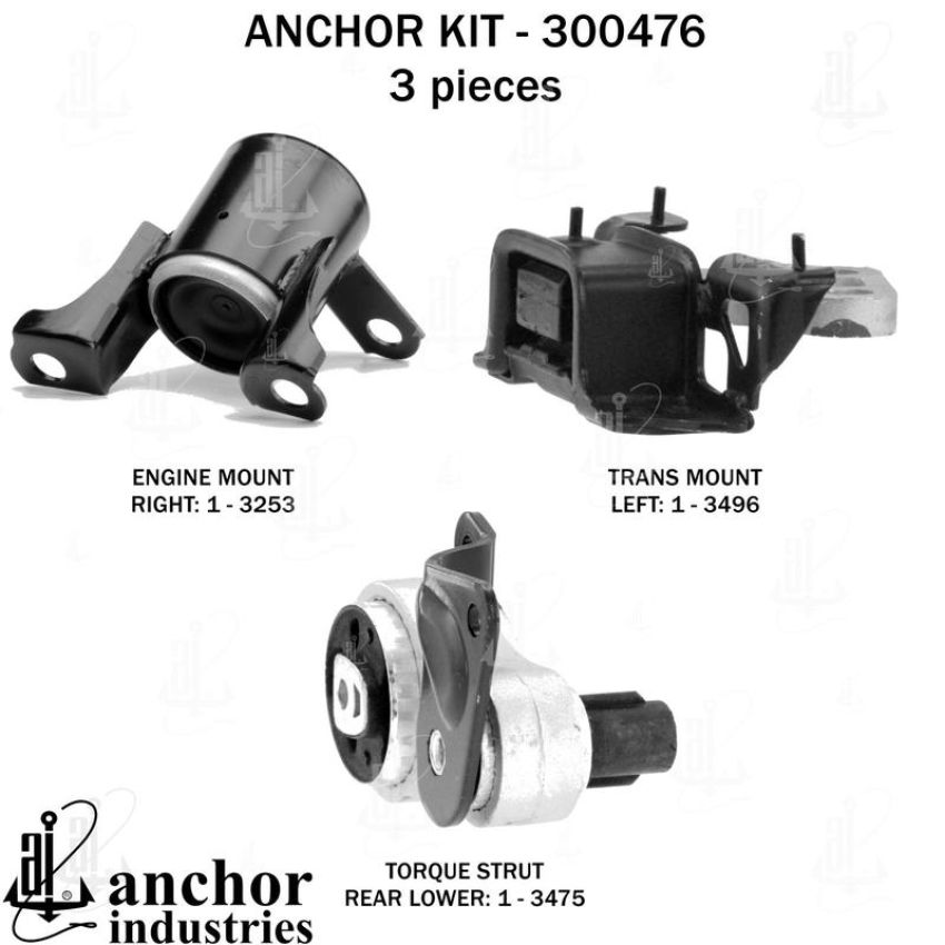 ANCHOR MOUNTS 300476 ENGINE MNT KIT