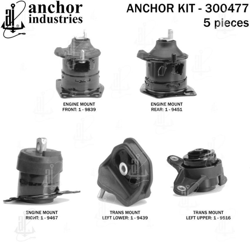ANCHOR MOUNTS 300477 ENGINE MNT KIT