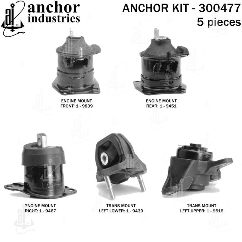 ANCHOR MOUNTS 300477 ENGINE MNT KIT