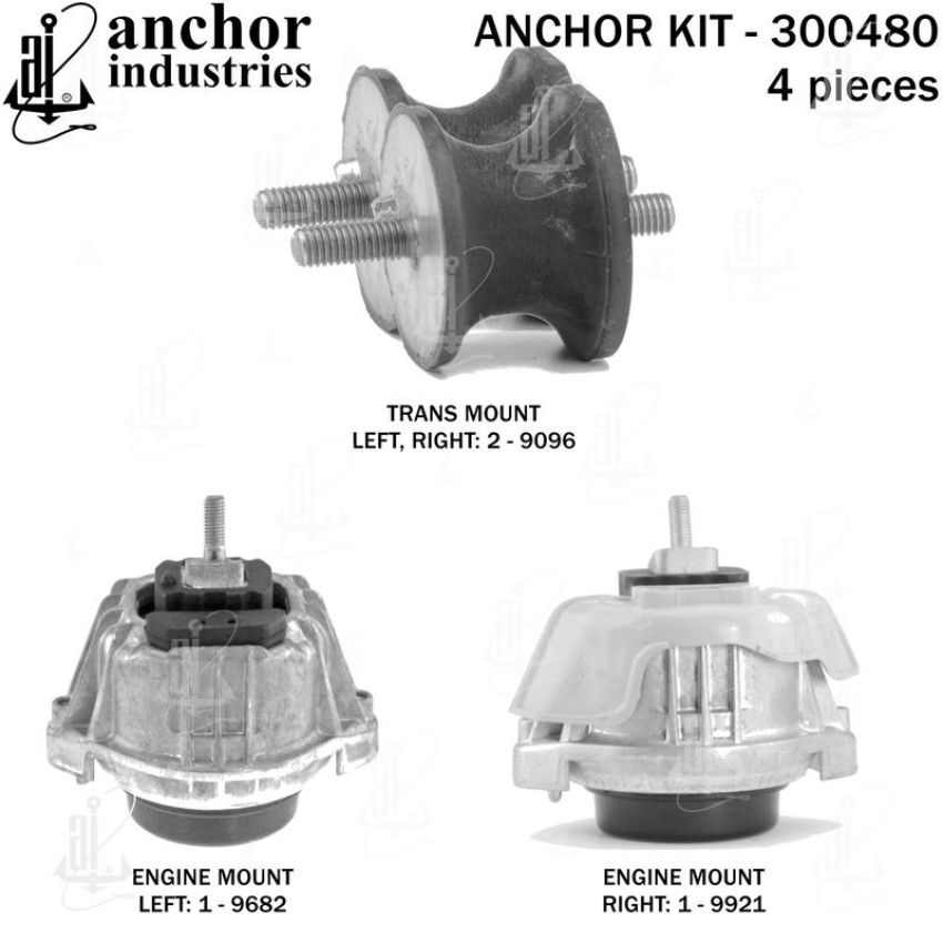 ANCHOR MOUNTS 300480 ENGINE MNT KIT