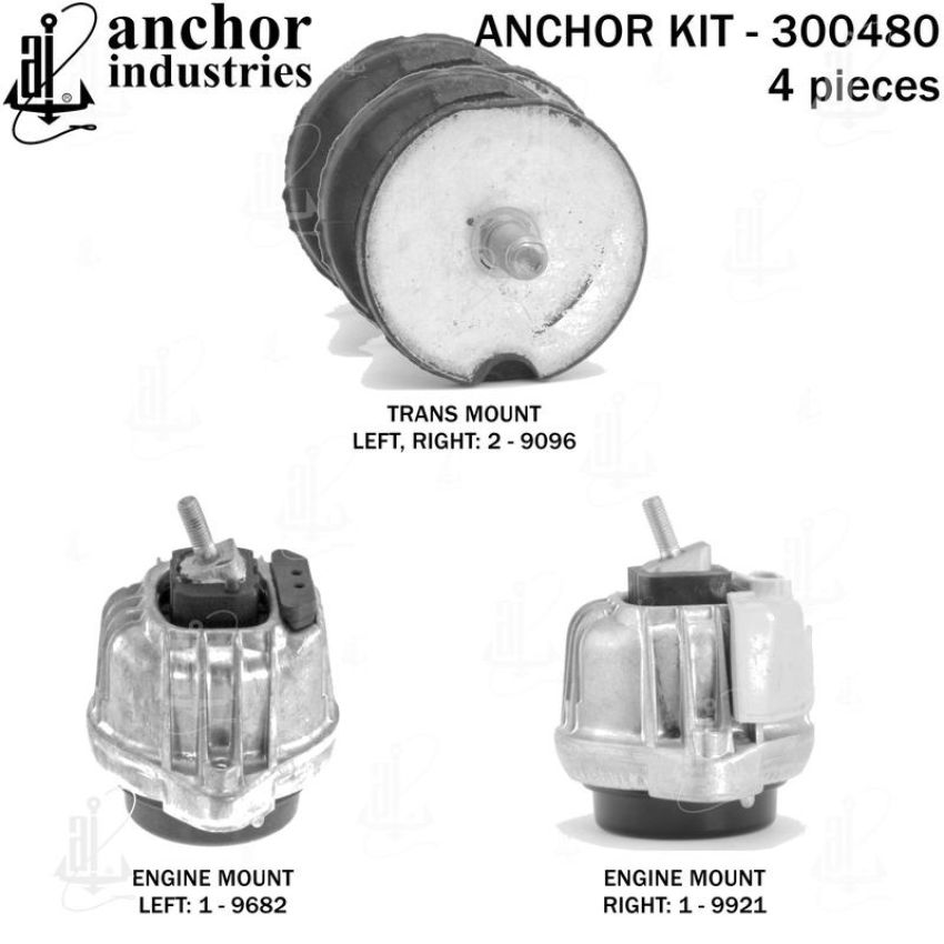 ANCHOR MOUNTS 300480 ENGINE MNT KIT