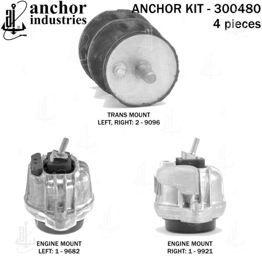 ANCHOR MOUNTS 300480 ENGINE MNT KIT