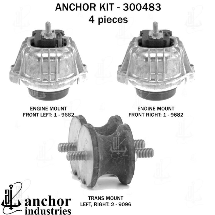 ANCHOR MOUNTS 300483 ENGINE MNT KIT