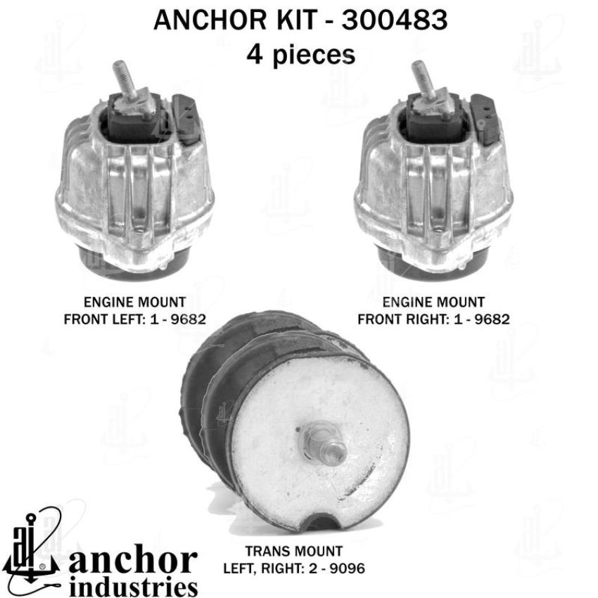 ANCHOR MOUNTS 300483 ENGINE MNT KIT
