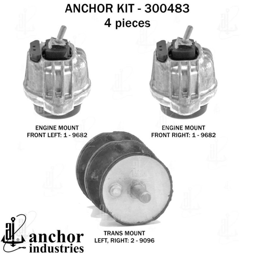 ANCHOR MOUNTS 300483 ENGINE MNT KIT