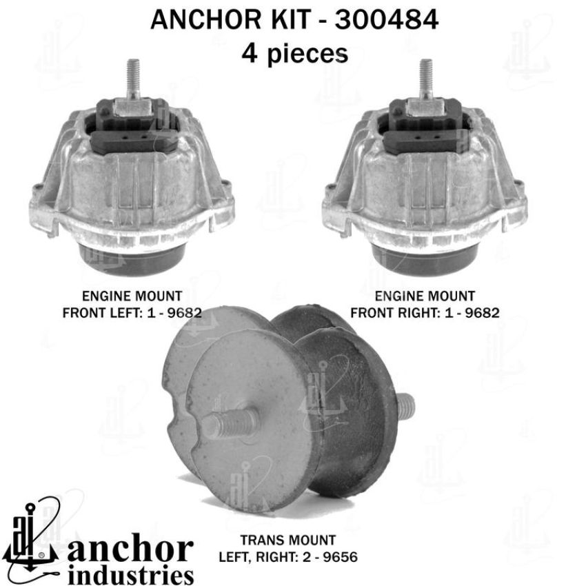 ANCHOR MOUNTS 300484 ENGINE MNT KIT