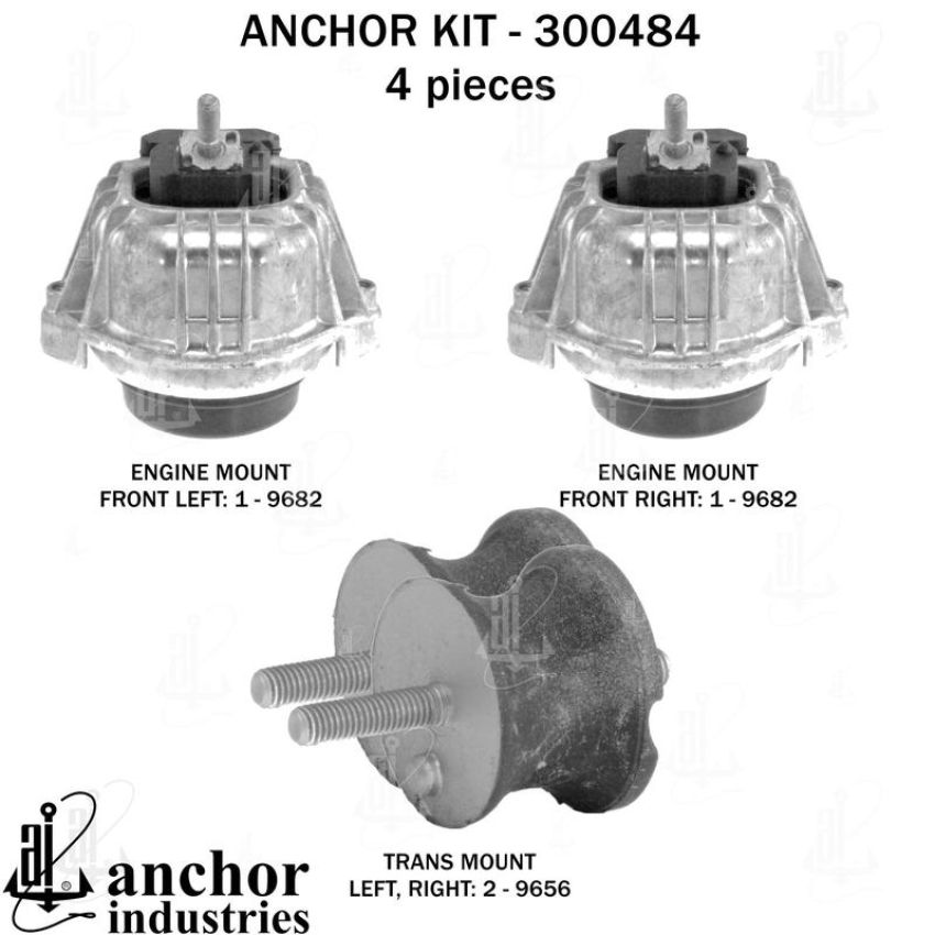 ANCHOR MOUNTS 300484 ENGINE MNT KIT