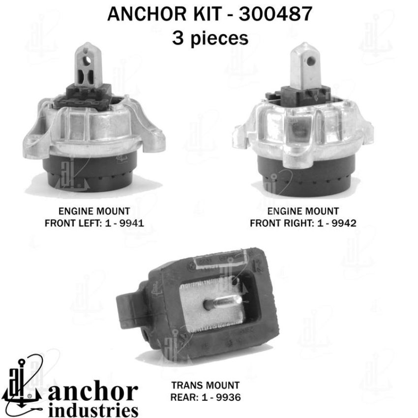 ANCHOR MOUNTS 300487 ENGINE MNT KIT
